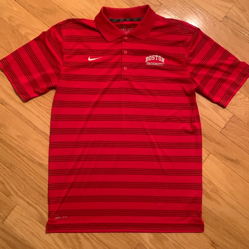 Boston University Nike Dri-Fit golf polo medium
